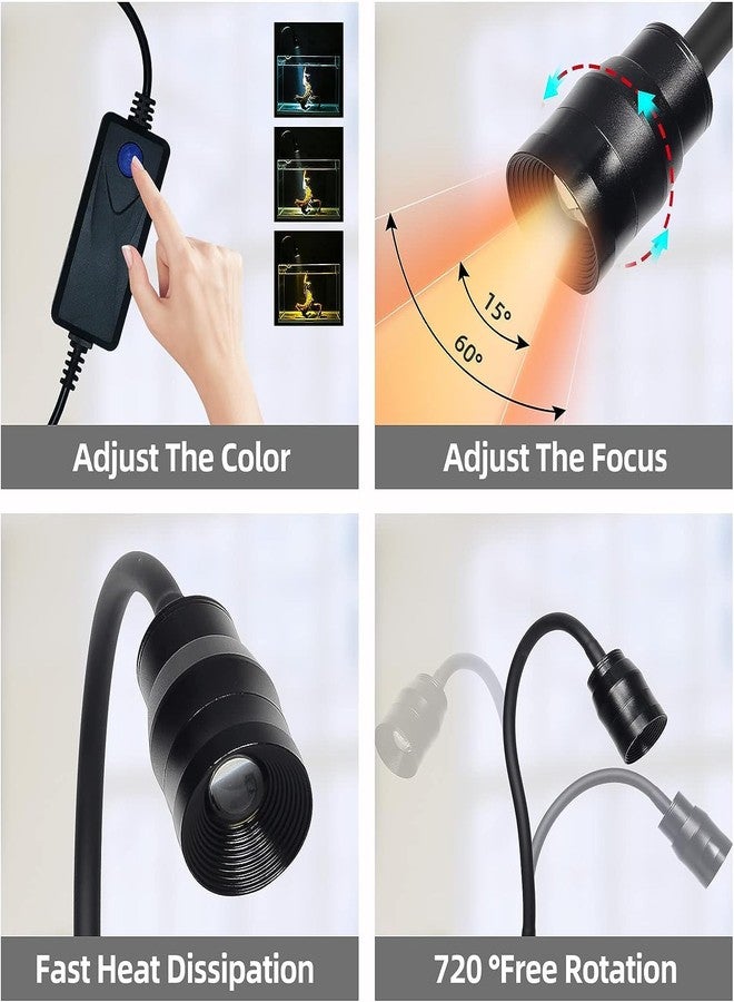 UPETTOOLS Aquarium Light Full Spectrum Fish Tank Lights LED Zoom Lights for Plants 3 Colors Adjustable Focal Length 10w - Image 2